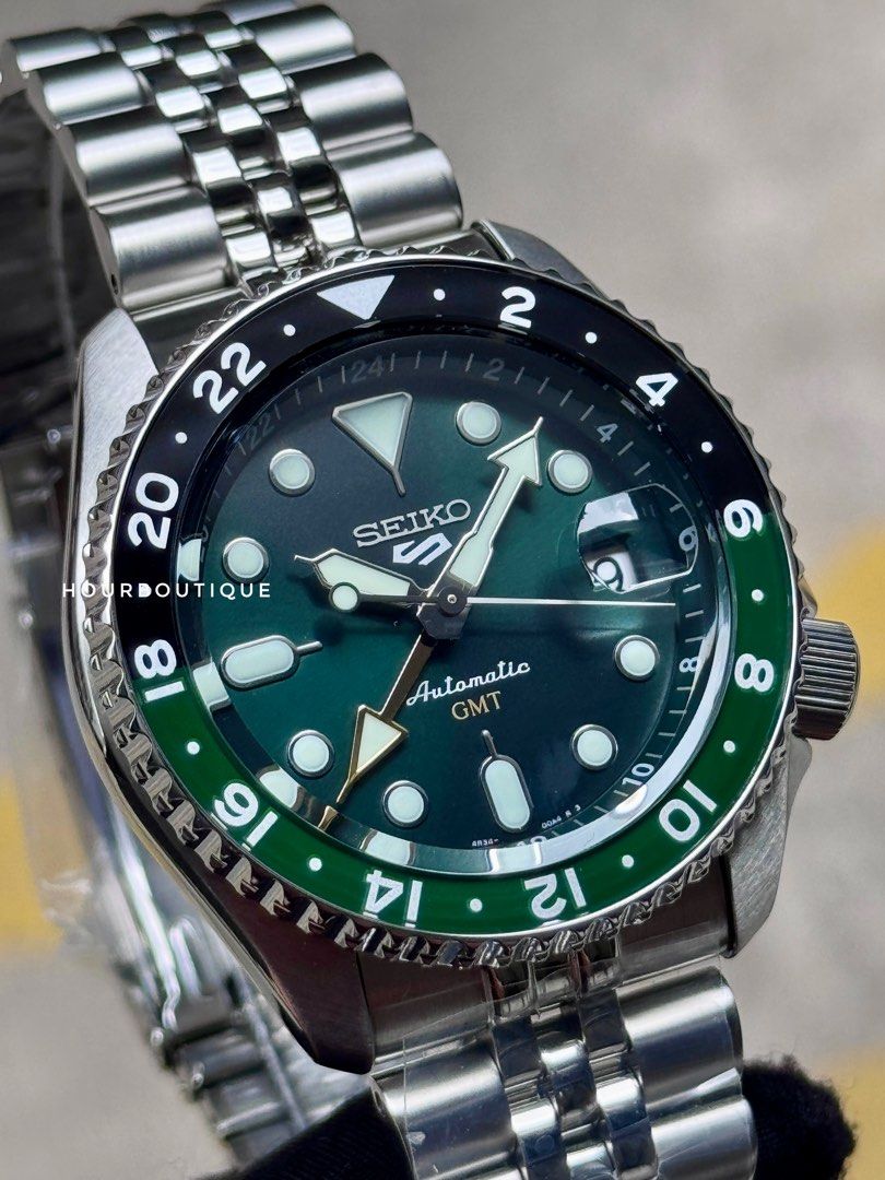 Brand New Seiko 5 Sprite GMT Automatic Mens Watch SSK035K1