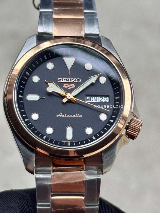 Brand New Seiko 5 Two Tone Rose Gold Automatic Watch SRPE58K1