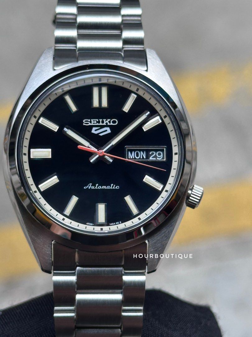 Brand New Seiko 5 Vintage Reissue Black Dial Automatic Watch SRPK89K1