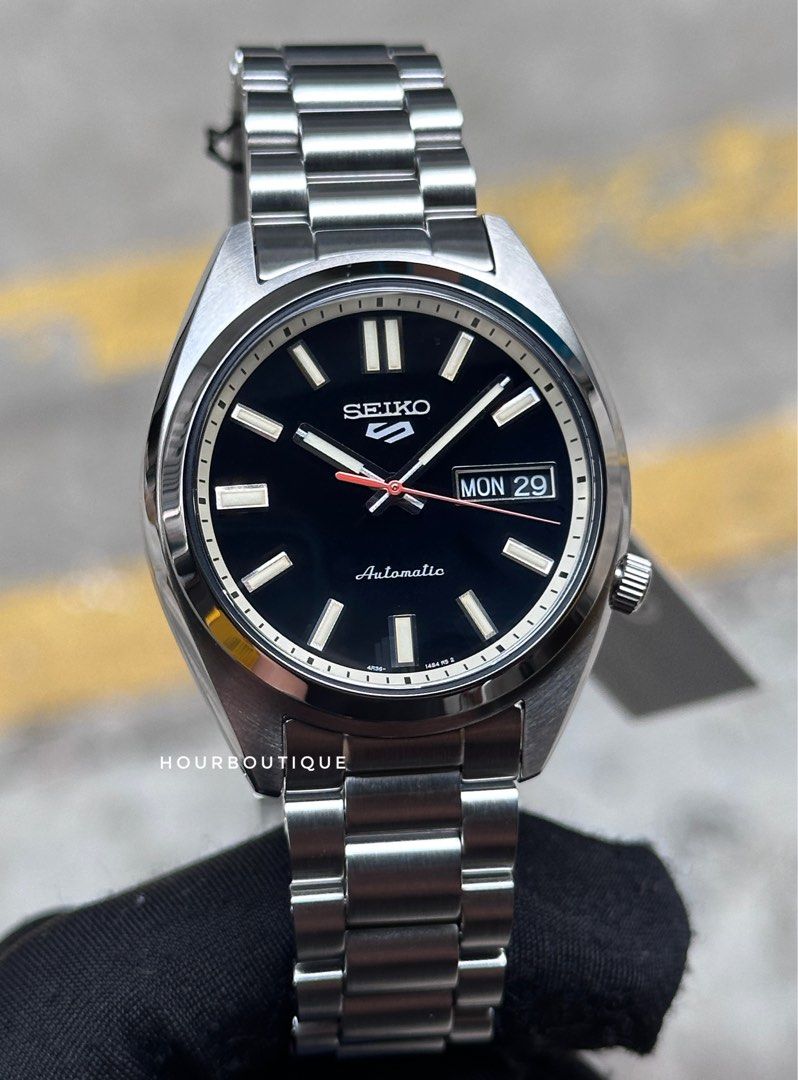 Brand New Seiko 5 Vintage Reissue Black Dial Automatic Watch SRPK89K1