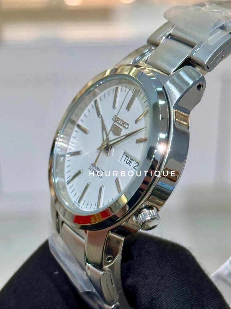 Brand New Seiko 5 White Dial 37mm Automatic Watch SNKA01K1