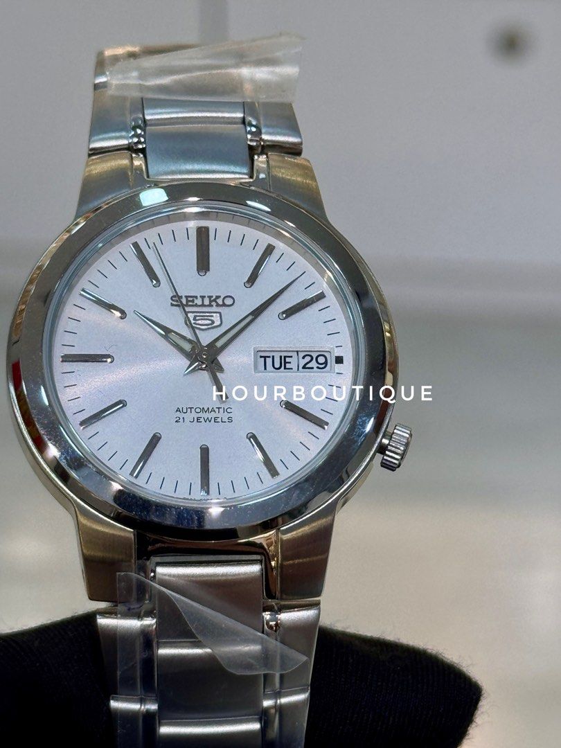 Brand New Seiko 5 White Dial 37mm Automatic Watch SNKA01K1