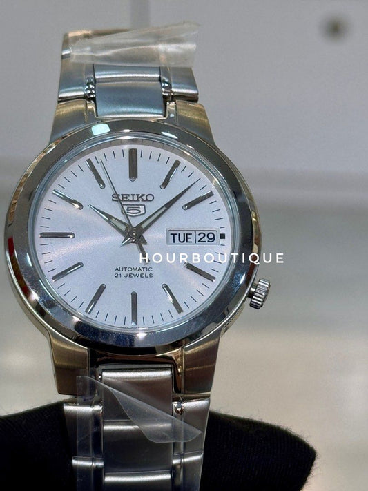 Brand New Seiko 5 White Dial 37mm Automatic Watch SNKA01K1