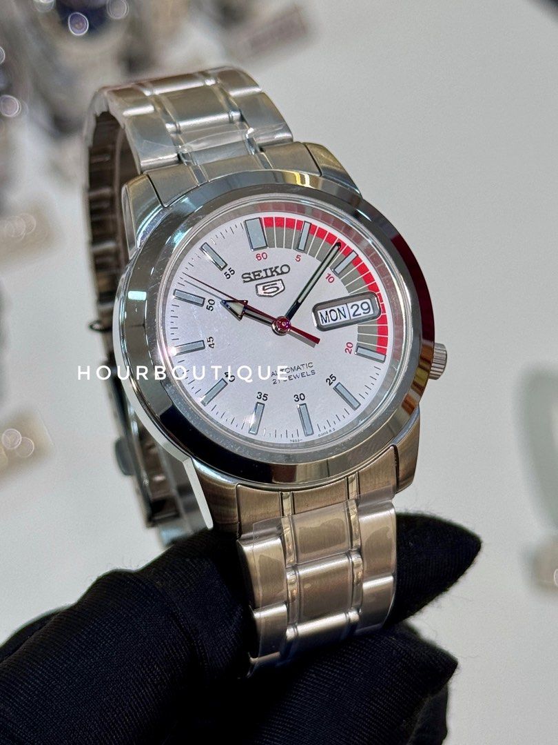 Brand New Seiko 5 White Dial 37mm Automatic Watch SNKK25K1
