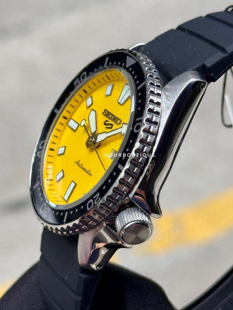 Brand New Seiko 5 Yellow Dial Automatic Watch SRPL87K1