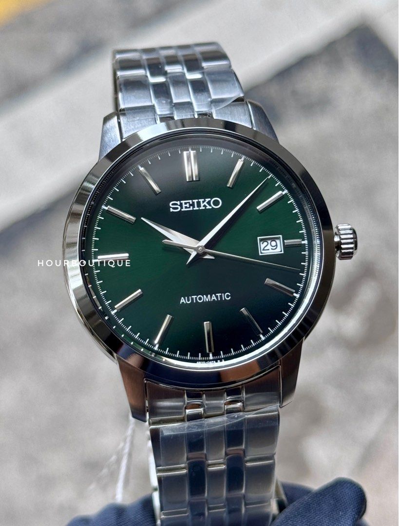 Brand New Seiko Automatic Green Sunburst Dial Watch SRPH89K1