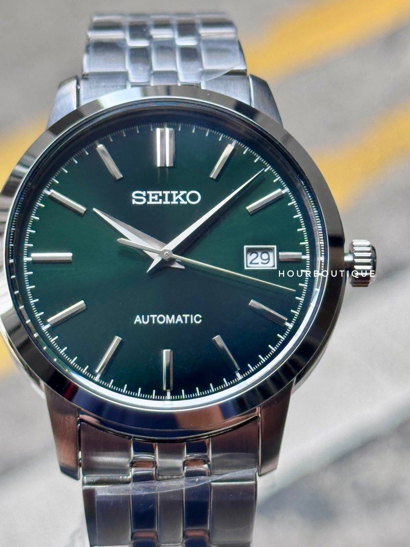 Brand New Seiko Automatic Green Sunburst Dial Watch SRPH89K1