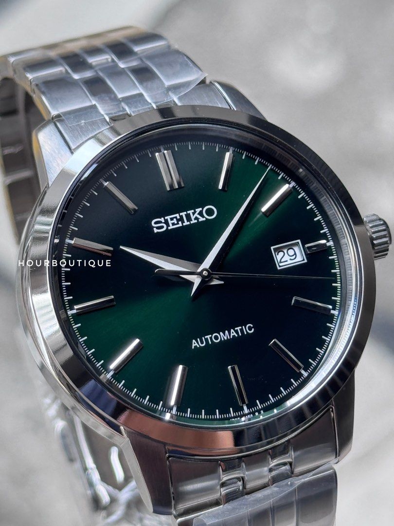 Brand New Seiko Automatic Green Sunburst Dial Watch SRPH89K1