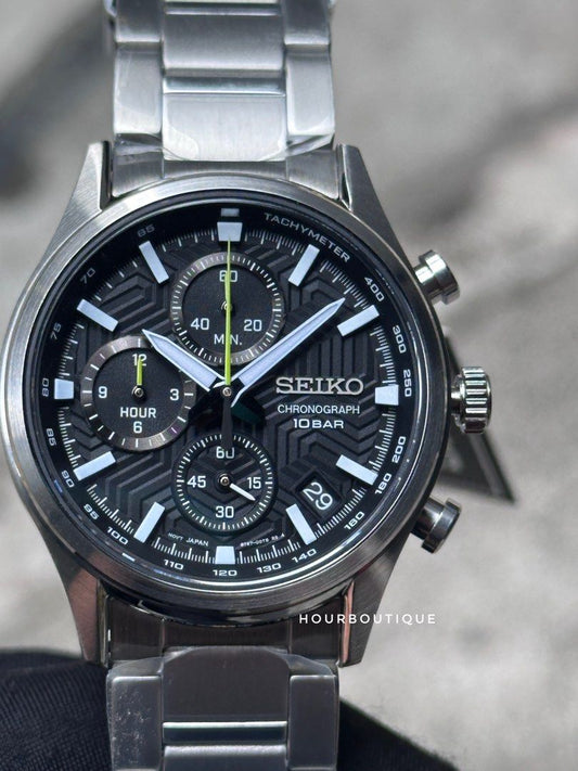Brand New Seiko Chronograph Quartz Sapphire Crystal Mens Watch SSB419P1