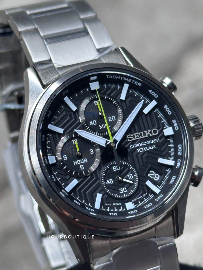 Brand New Seiko Chronograph Quartz Sapphire Crystal Mens Watch SSB419P1