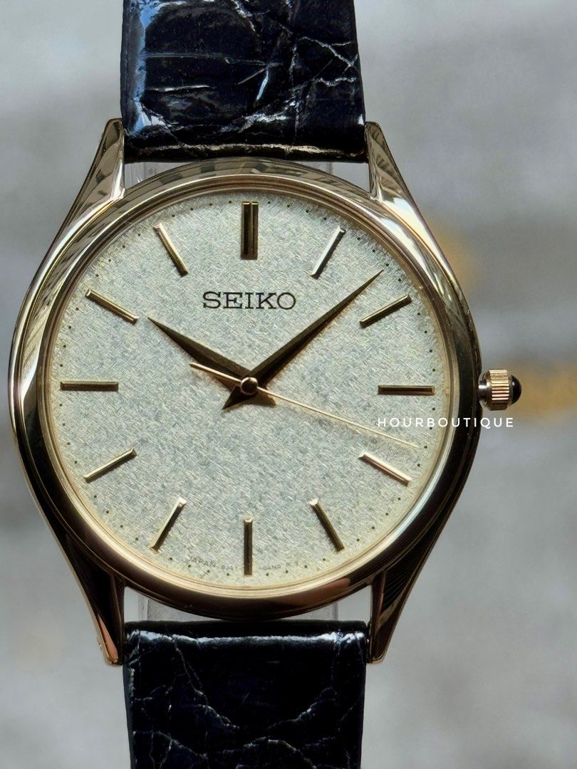 Brand New Seiko Dolce PVD Gold Case Ultra Accurate 10s/yr Quartz Watch SACM150