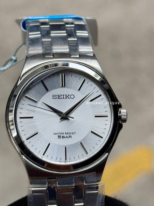 Brand New Seiko Japan Exclusive Quartz 36mm Silver Dial Watch SCXP021