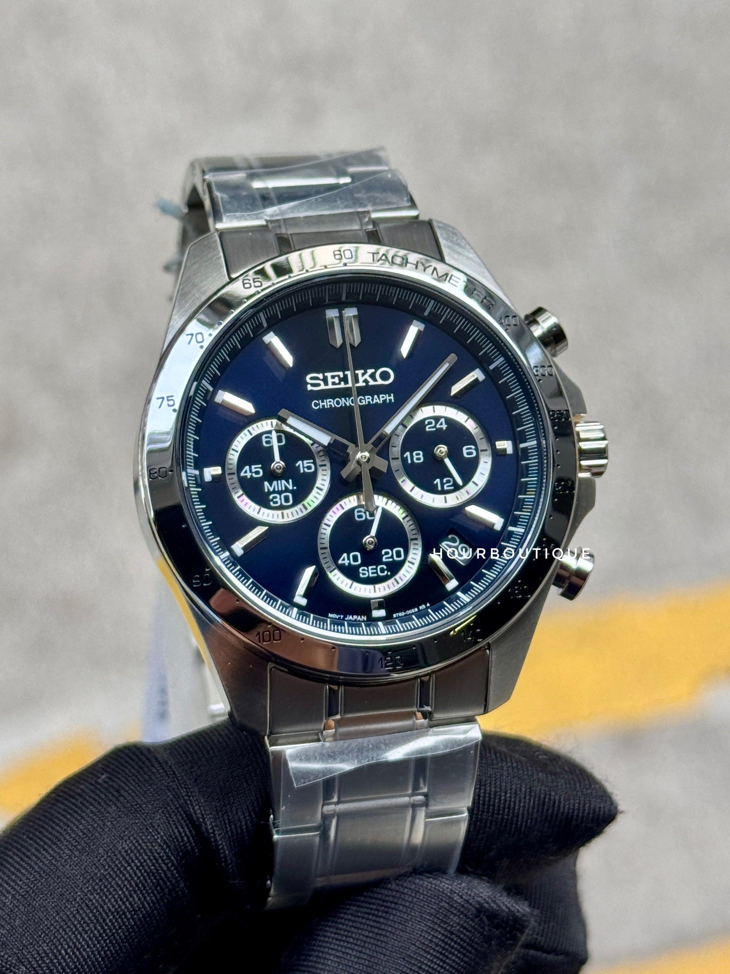Brand New Seiko Japan Exclusive Blue Dial Quartz Chronograph Watch SBTR011