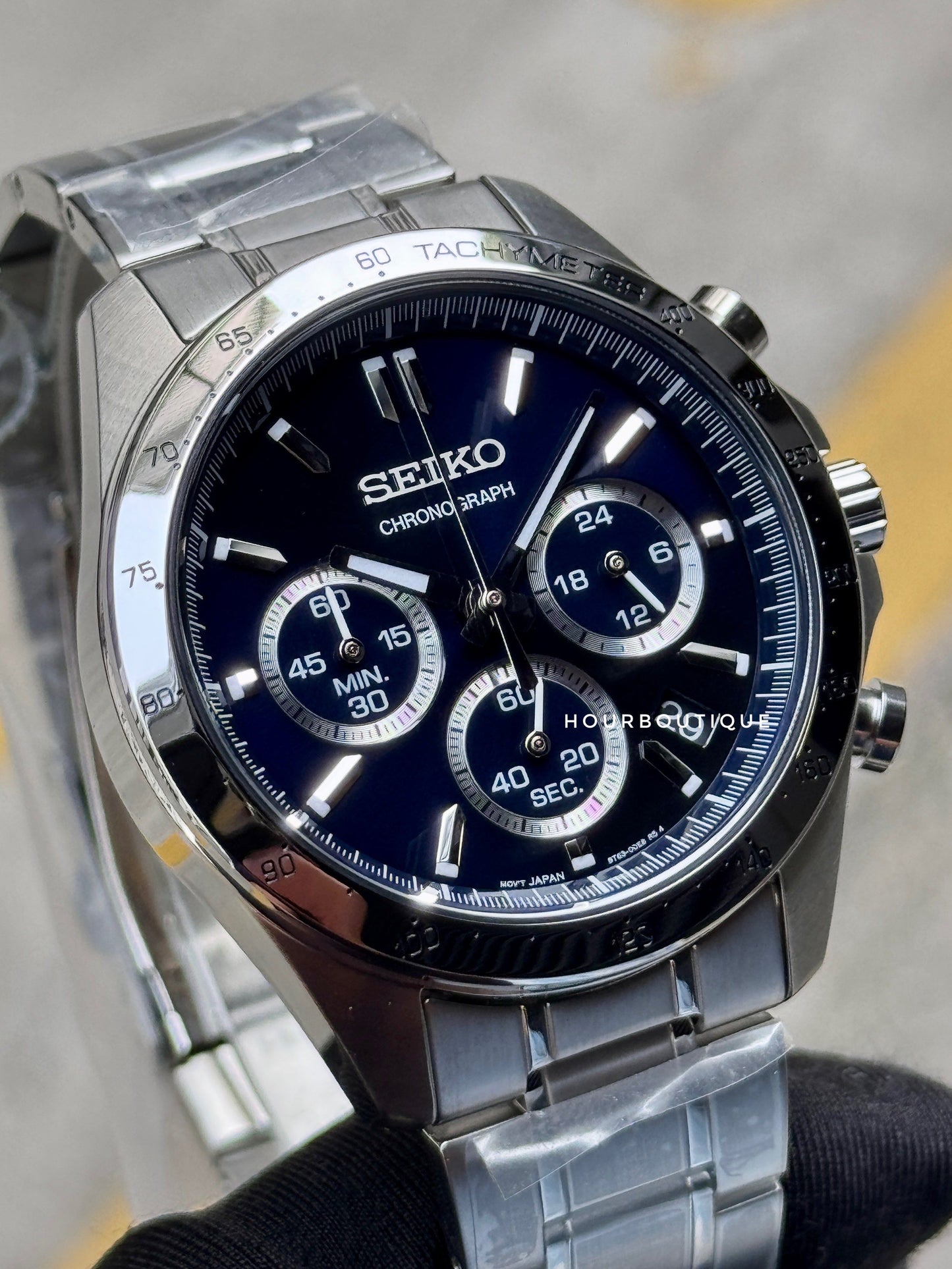 Brand New Seiko Japan Exclusive Blue Dial Quartz Chronograph Watch SBTR011
