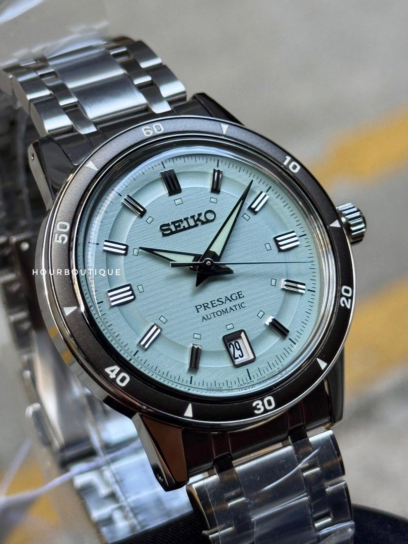 Brand New Seiko Presage 60s Re-Issue Apple Green Dial Automatic Watch SRPL71J1