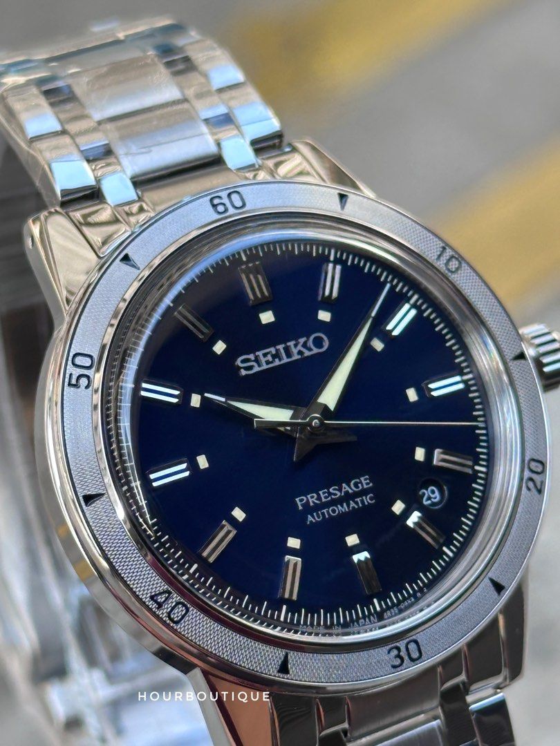 Brand New Seiko Presage 60’s Style Blue dial Mens Automatic Watch SARY147 S$568