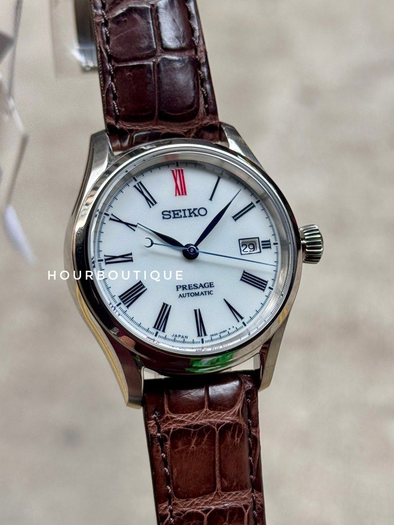 Brand New Seiko Presage Arita Porcelain Dial Automatic White Dial Dress Watch SPB095J1