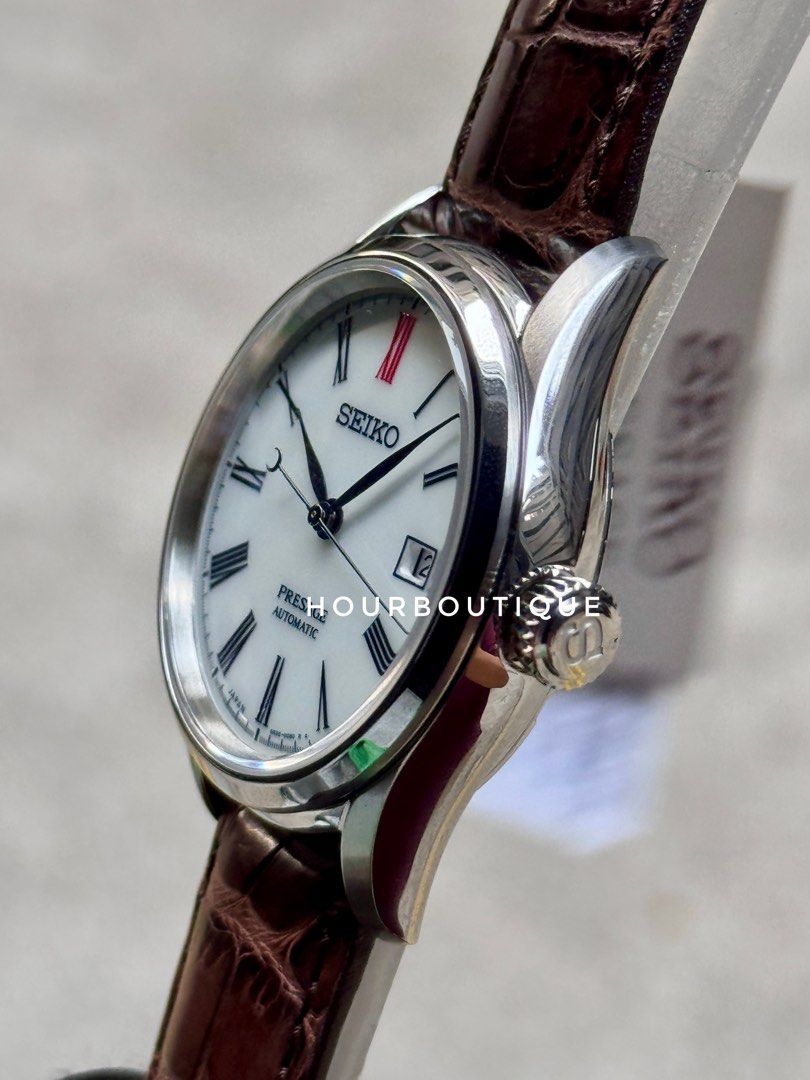Brand New Seiko Presage Arita Porcelain Dial Automatic White Dial Dress Watch SPB095J1