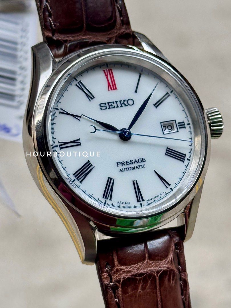 Brand New Seiko Presage Arita Porcelain Dial Automatic White Dial Dress Watch SPB095J1