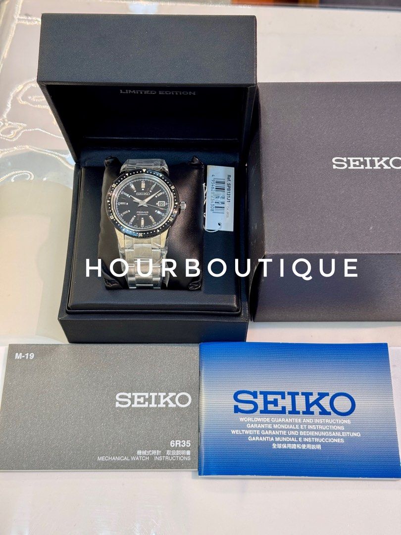 Brand New Seiko Presage Black Dial Limited Edition Automatic Watch SPB131J1