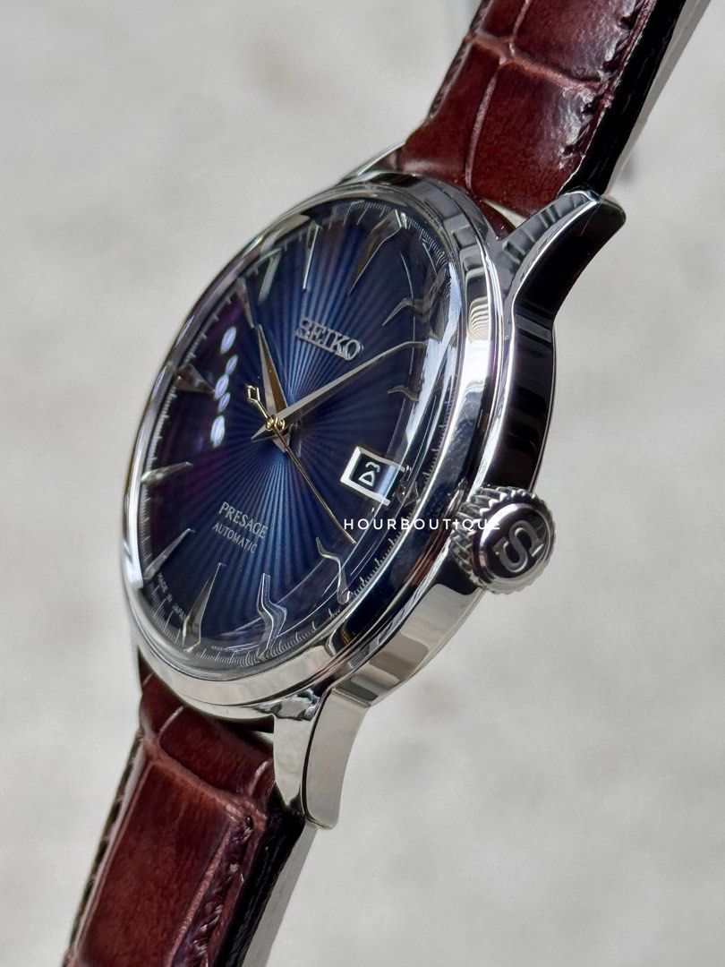 Brand New Seiko Presage Blue Cocktail Time Automatic Watch SRPk15J1