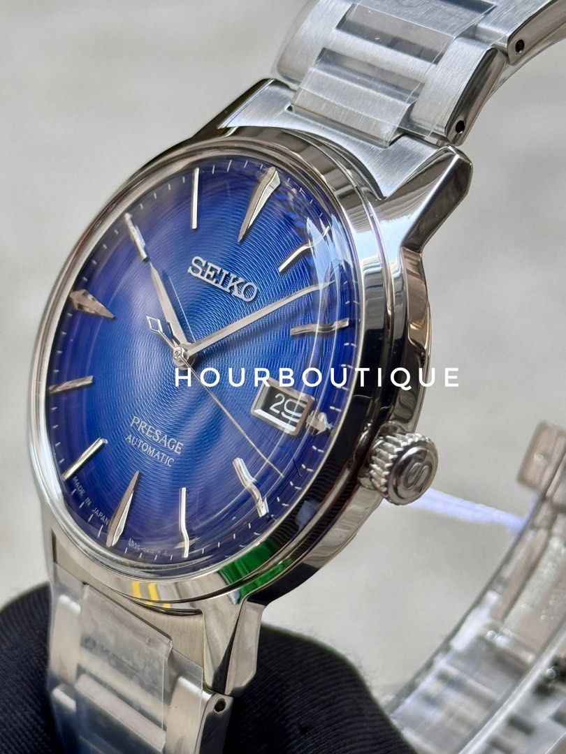 Brand New Seiko Presage Blue Cocktail Time Automatic Watch SRPJ13J1