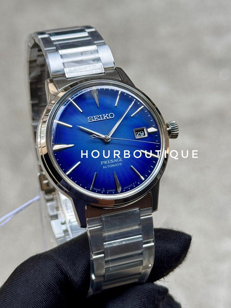 Brand New Seiko Presage Blue Cocktail Time Automatic Watch SRPJ13J1