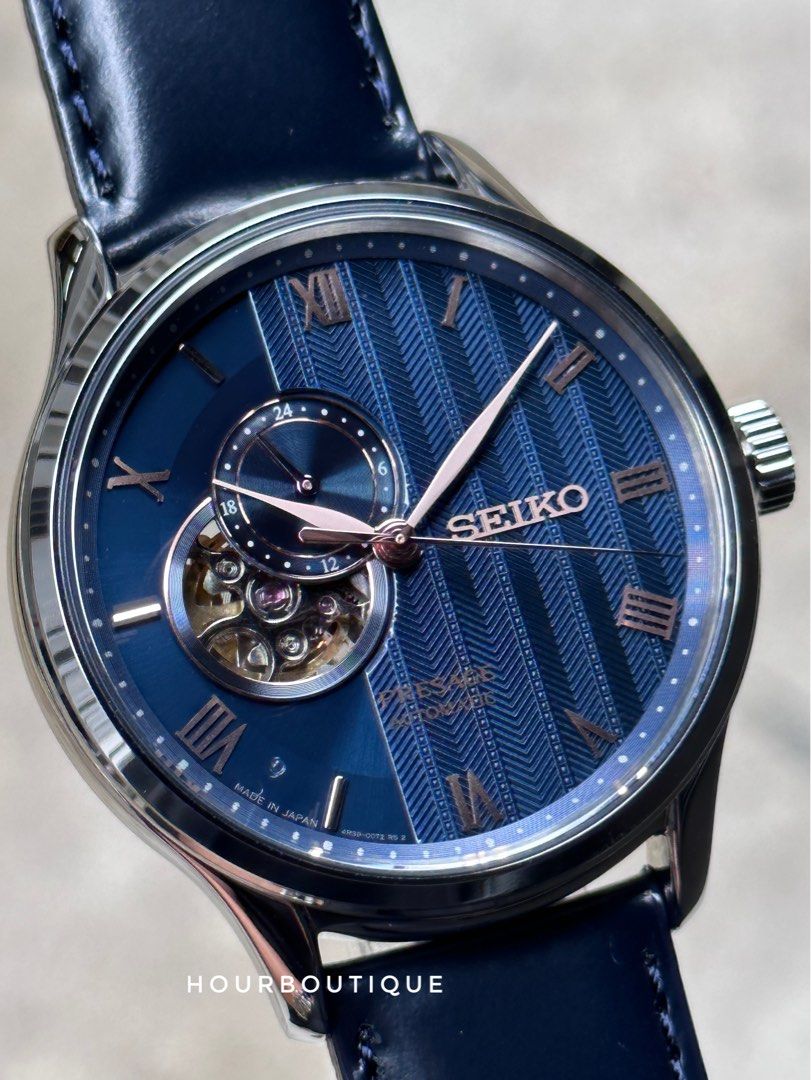 Brand New Seiko Presage Blue Dial Zen Garden Automatic Men’s Watch SARY187