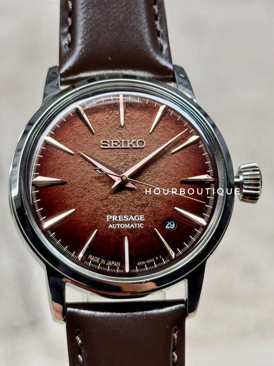 Brand New Seiko Presage Chocolate Dial Automatic Watch HCB003J1