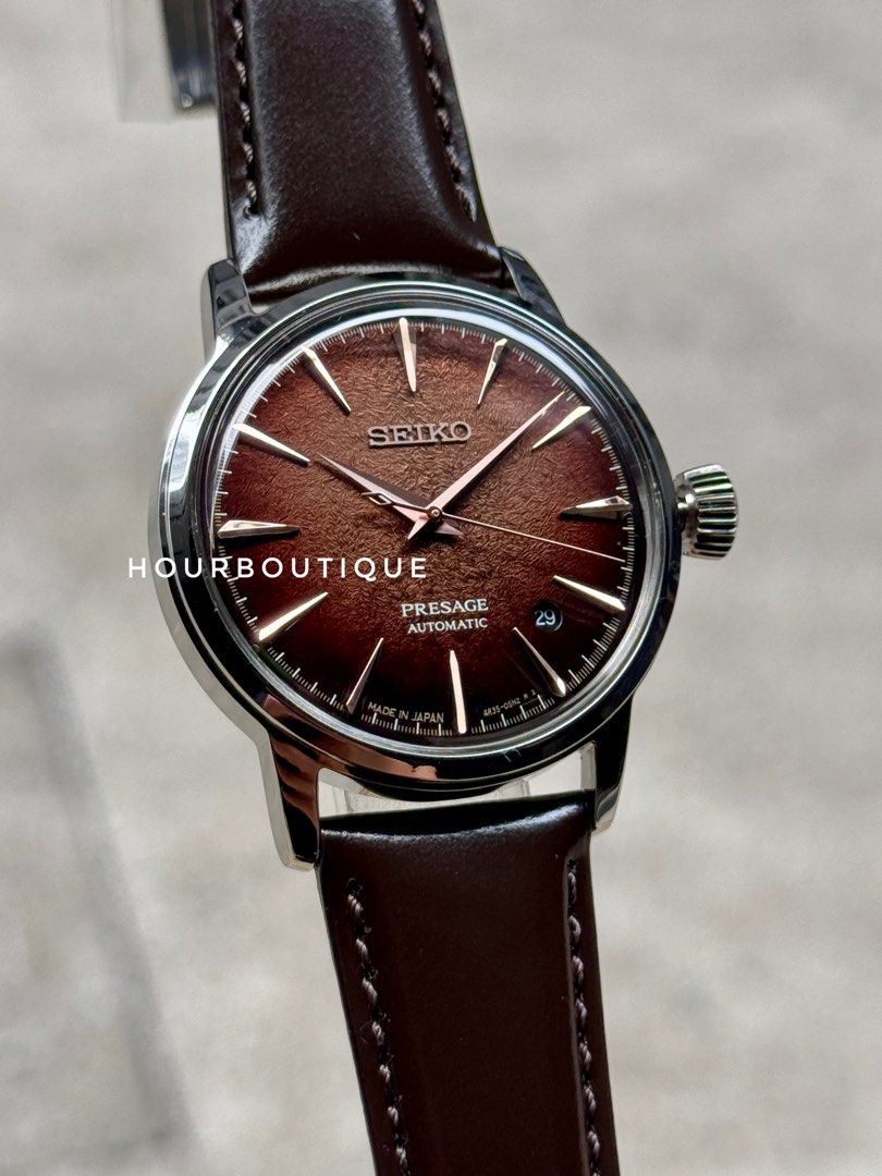 Brand New Seiko Presage Chocolate Dial Automatic Watch HCB003J1