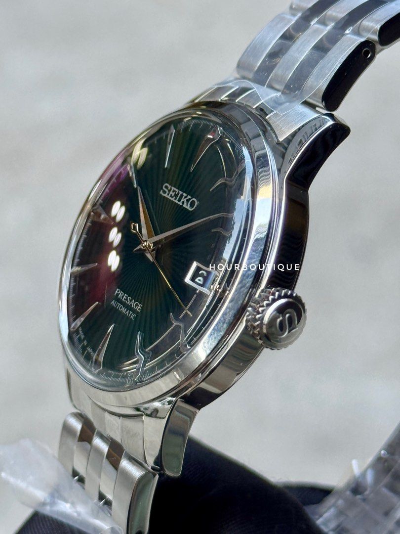 Brand New Seiko Presage Cocktail time Mocking Bird Green Dial Automatic Watch SRPE15J1