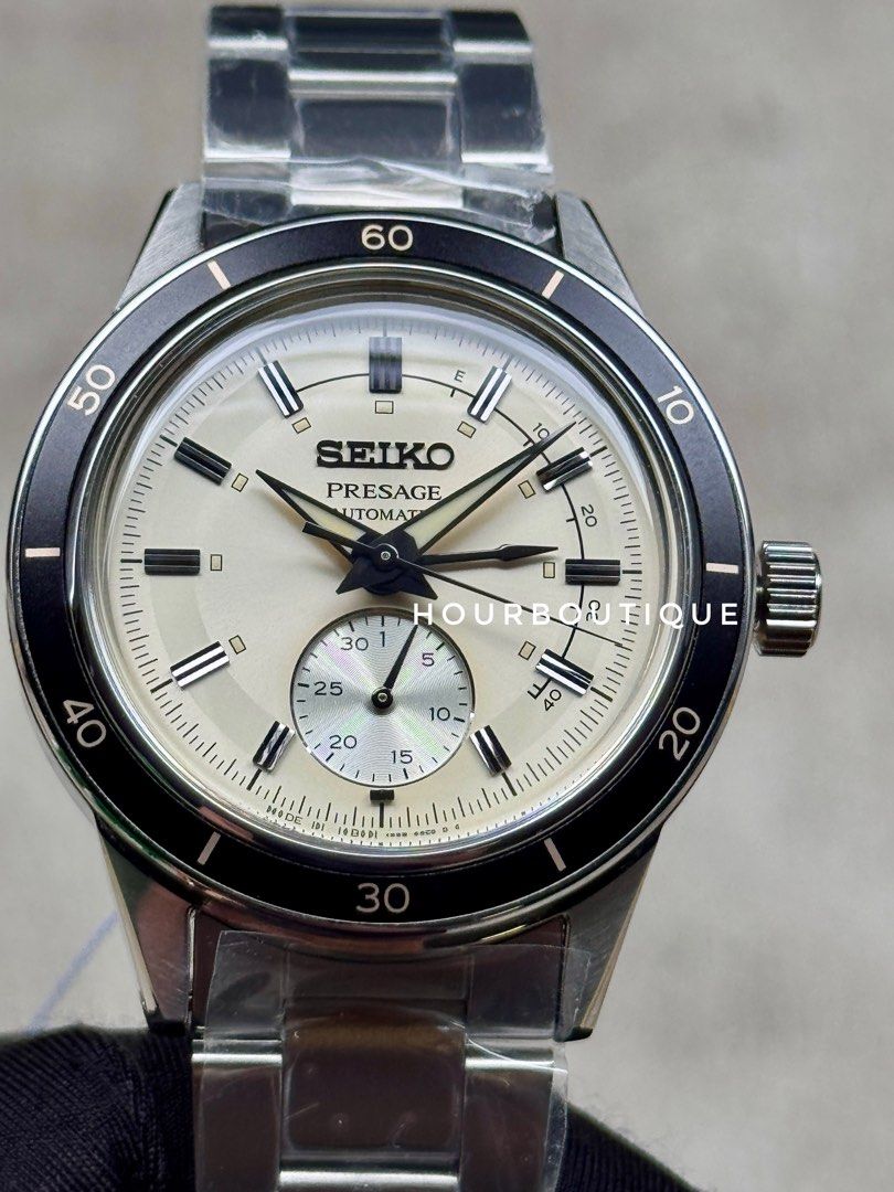 Brand New Seiko Presage Cream Dial Power Reserve Gauge Automatic Watch