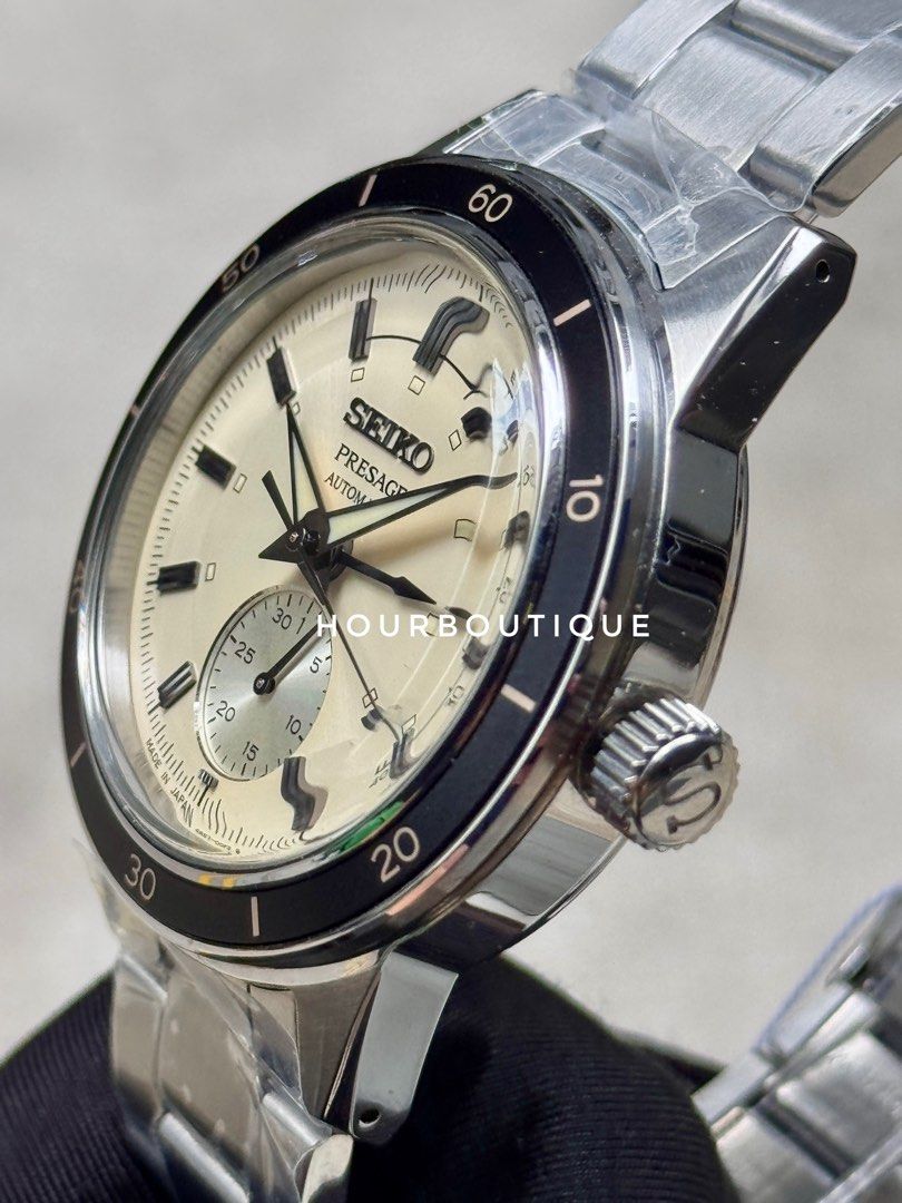 Brand New Seiko Presage Cream Dial Power Reserve Gauge Automatic Watch