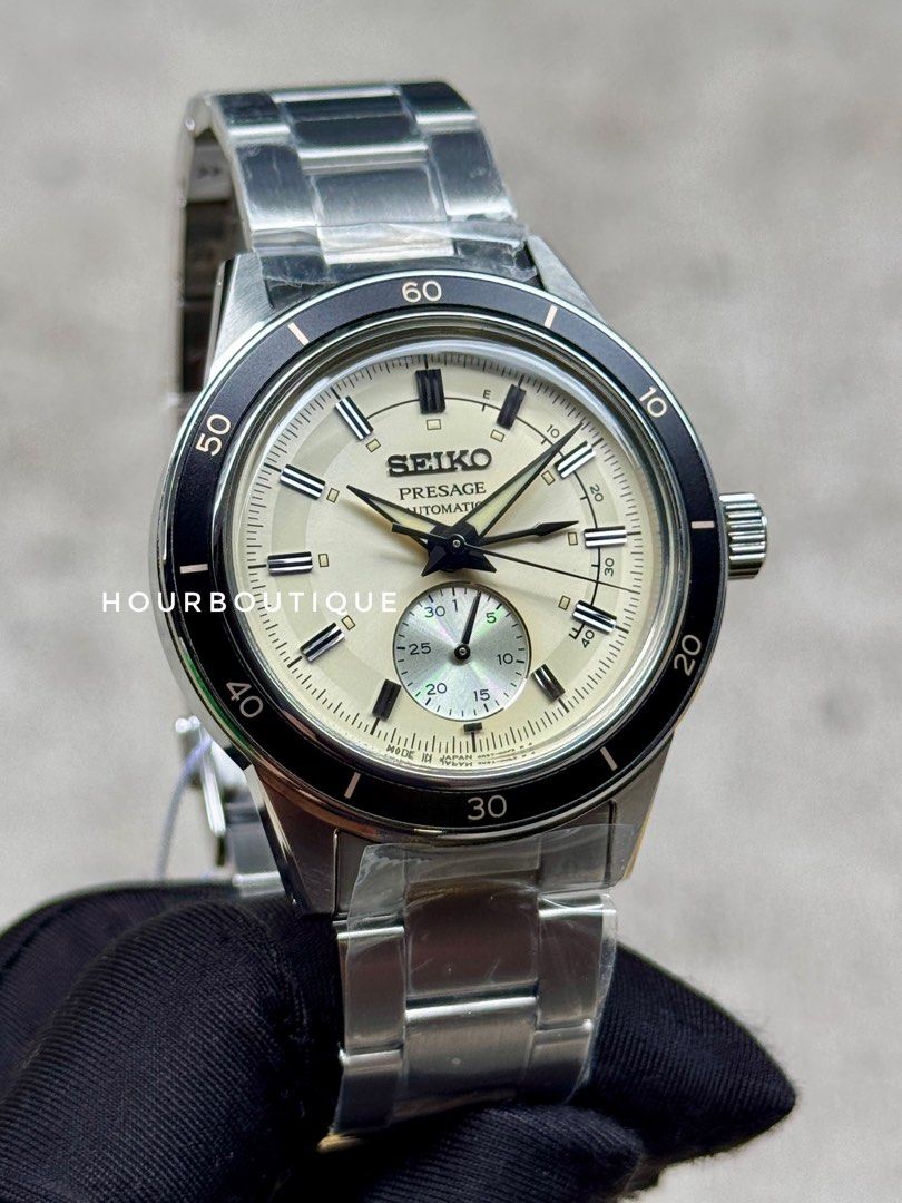 Brand New Seiko Presage Cream Dial Power Reserve Gauge Automatic Watch