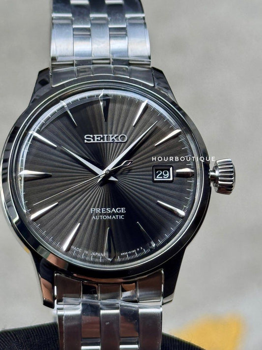 Brand New Seiko Presage Dark Grey Dial Cocktail Time Automatic Watch SRPE17J1