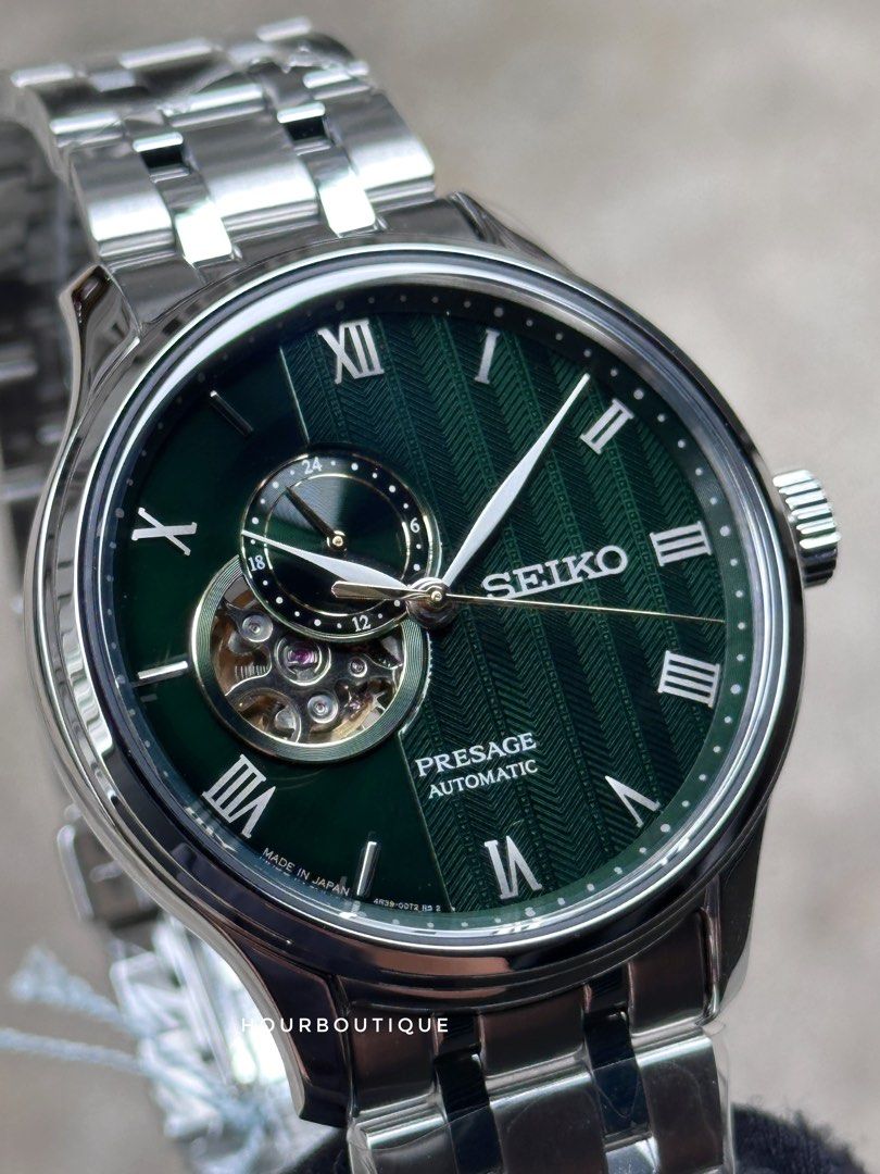 Brand New Seiko Presage Deep Green Zen Garden Automatic Dress Watch SARY237