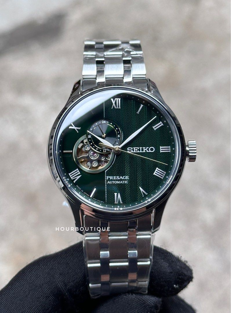 Brand New Seiko Presage Deep Green Zen Garden Automatic Dress Watch SARY237