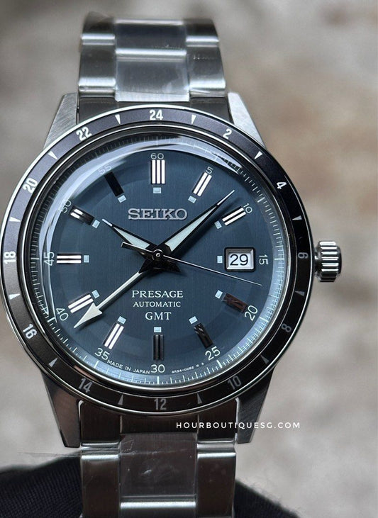 Brand New Seiko Presage GMT 60s Style Teal Dial Automatic Watch SSK009J1 SARY229
