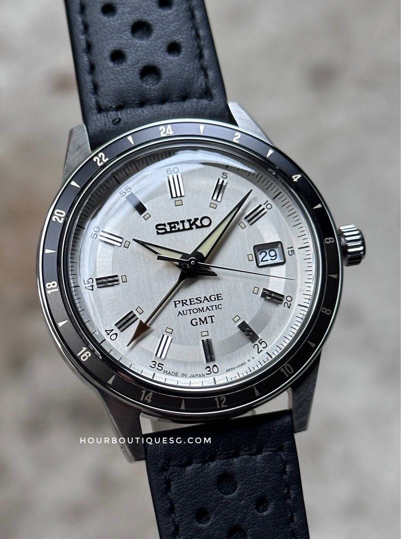 Brand New Seiko Presage GMT 60s Style Silver Dial Automatic Watch SSK011J1 SARY231