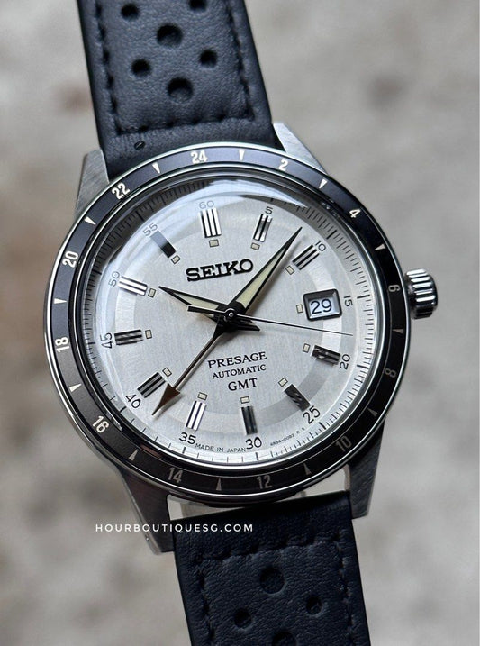 Brand New Seiko Presage GMT 60s Style Silver Dial Automatic Watch SSK011J1 SARY231