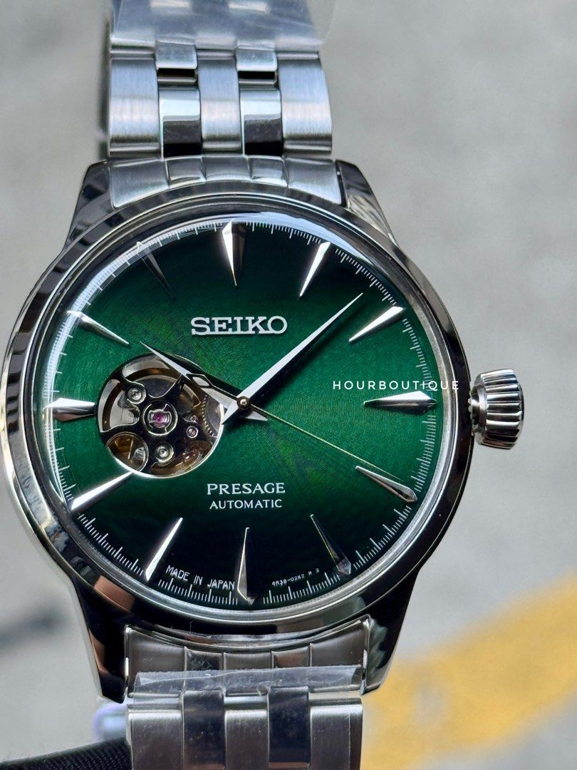Brand New Seiko Presage Greem Open Heart, Automatic Watch SSA441J1