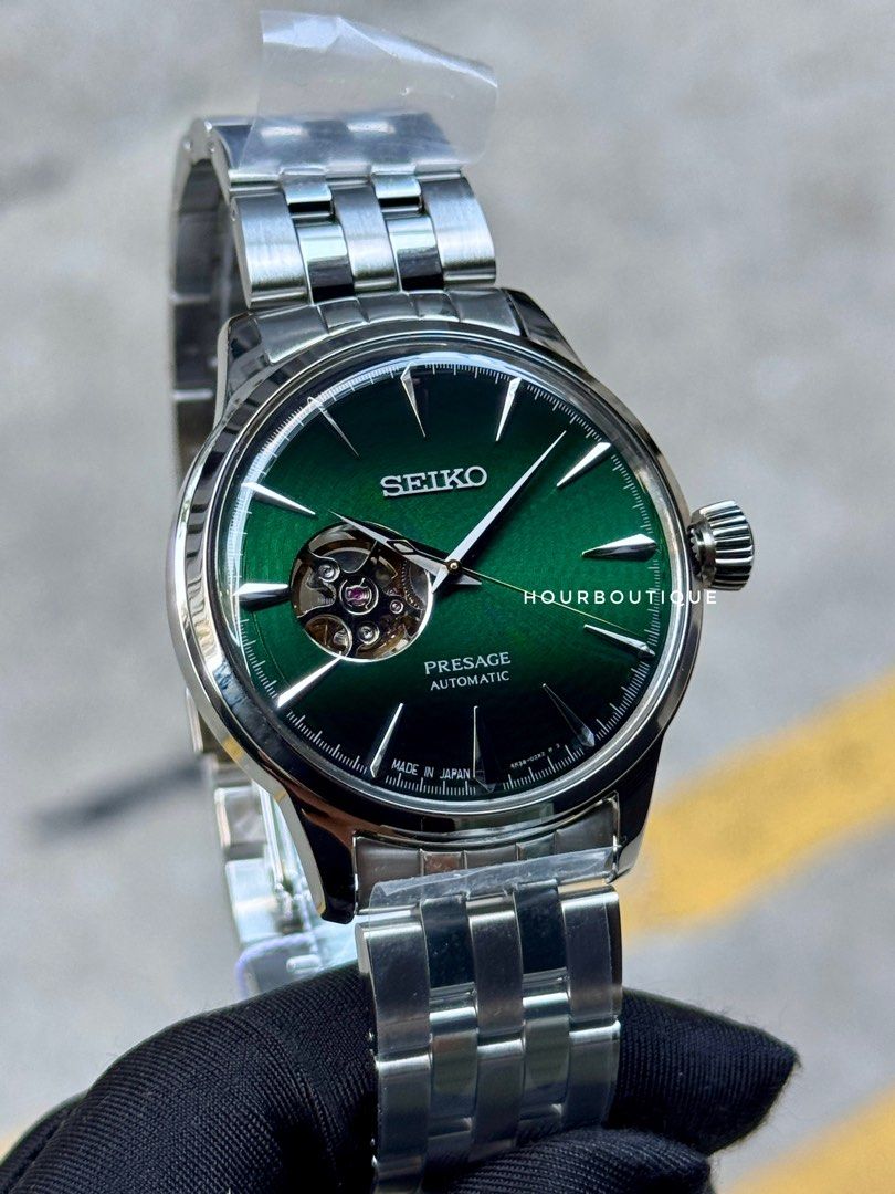 Brand New Seiko Presage Greem Open Heart, Automatic Watch SSA441J1