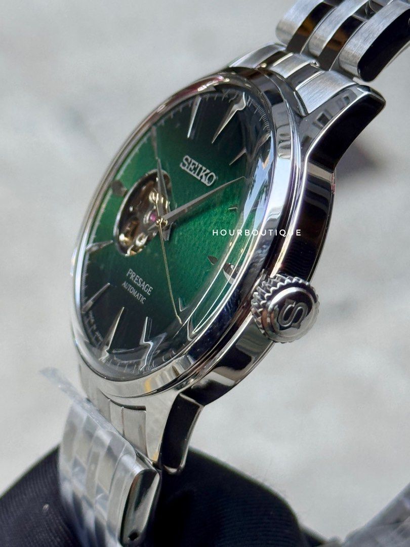 Brand New Seiko Presage Greem Open Heart, Automatic Watch SSA441J1