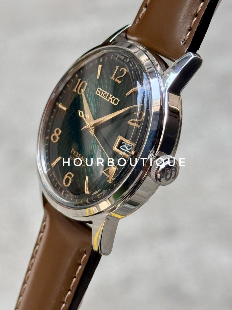 Brand New Seiko Presage Green Cocktial Time Automatic Watch SRPE45J1