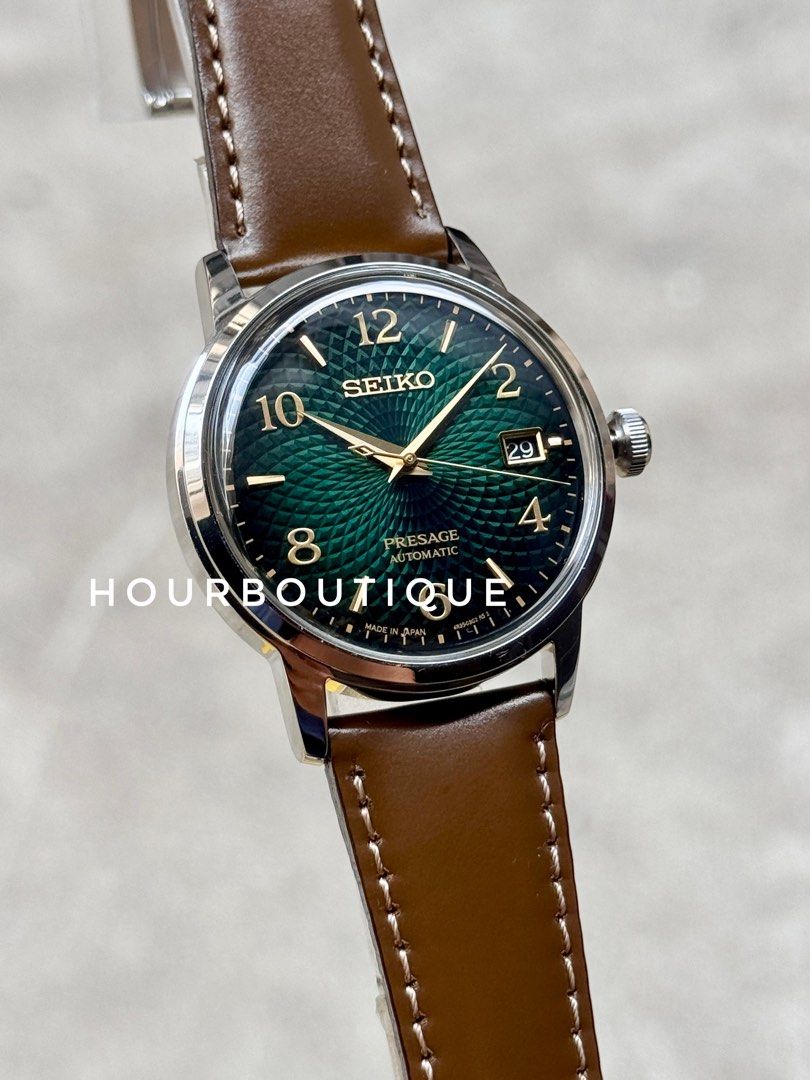 Brand New Seiko Presage Green Cocktial Time Automatic Watch SRPE45J1