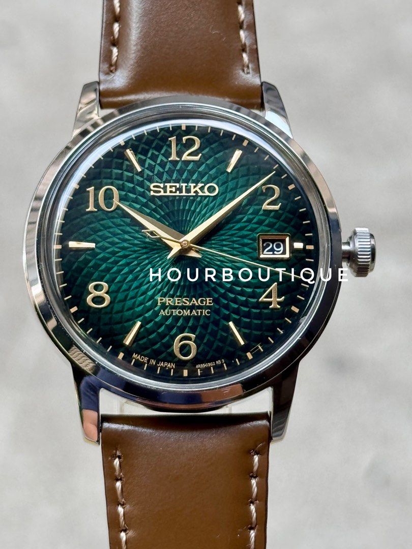 Brand New Seiko Presage Green Cocktial Time Automatic Watch SRPE45J1