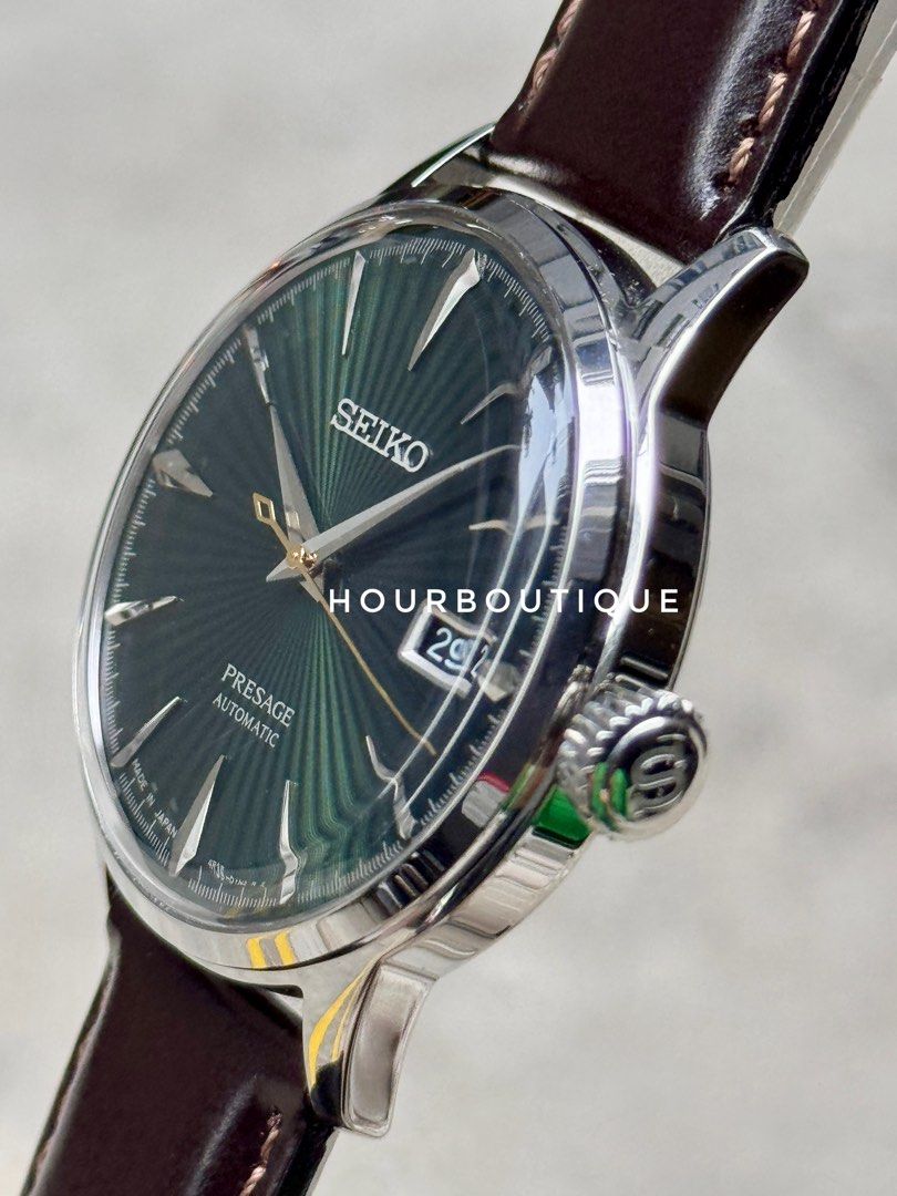 Brand New Seiko Presage Green Cocktial Time Automatic Watch SRPD37J1