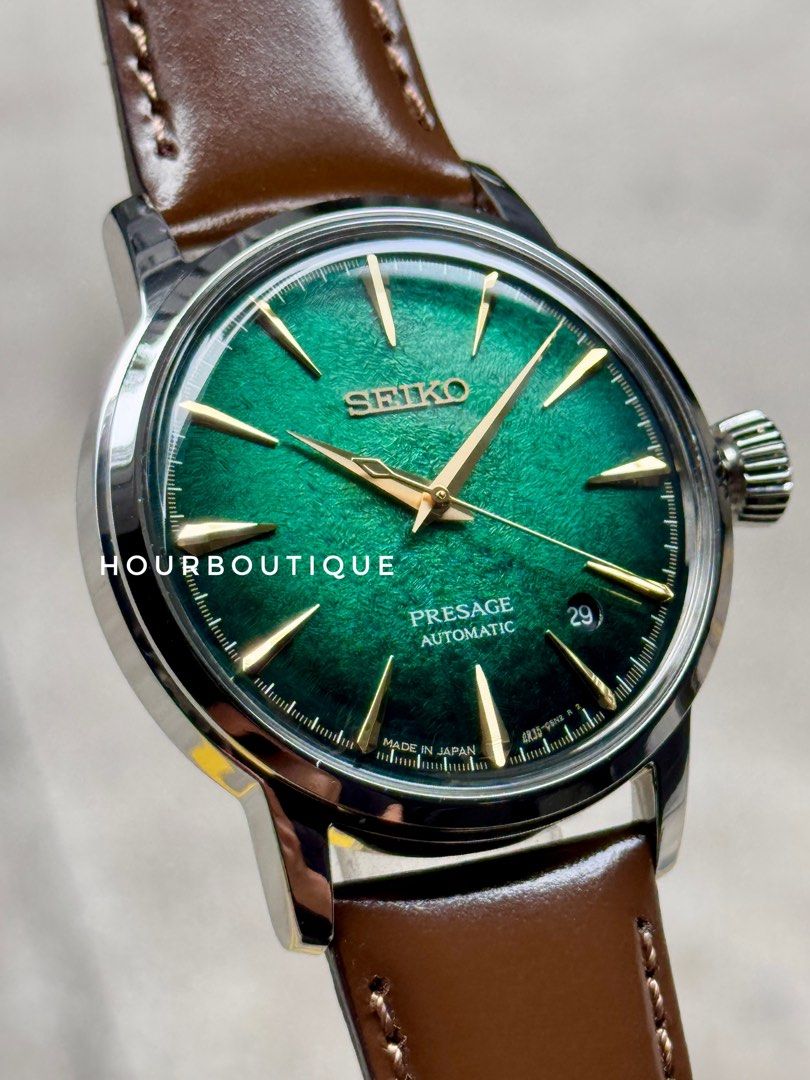 Brand New Seiko Presage Green Dial Automatic Watch HCB002J1