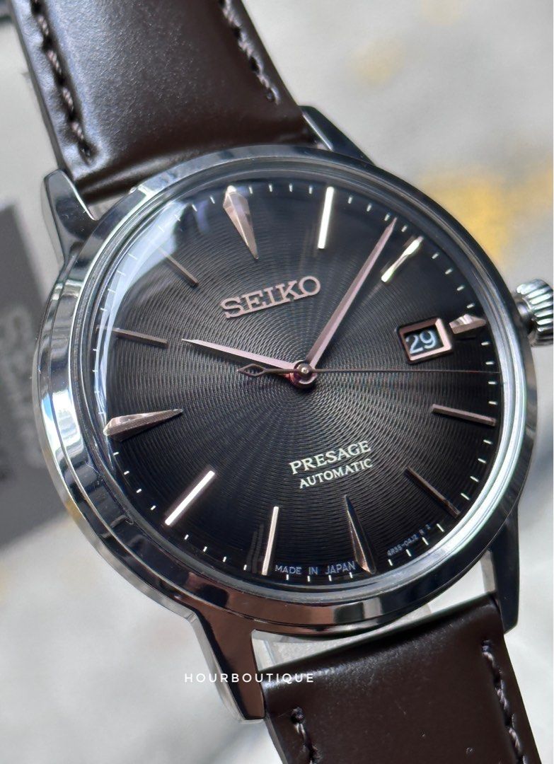 Brand New Seiko Presage Grey Cocktail Time Automatic Watch SRPJ17J1