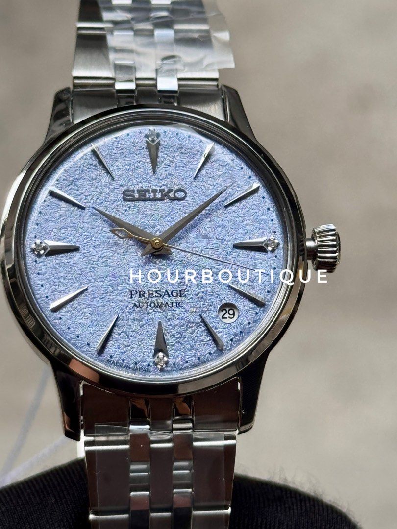 Brand New Seiko Presage Lady’s Cocktail Time Automatic Dress Watch with Diamond Point SRPL61J1